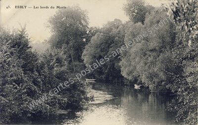 Carte postale ancienne Les bords du Morin — Esbly (Seine-et-Marne)