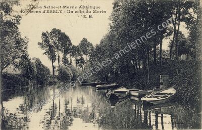 Carte postale ancienne Un coin du Morin — Esbly (Seine-et-Marne)