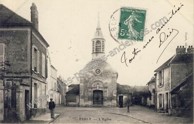 Carte postale ancienne L'Eglise — Esbly (Seine-et-Marne)