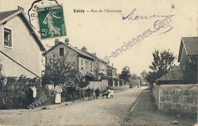 Carte postale ancienne Rue de l'Harmonie — Esbly (Seine-et-Marne)