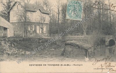 Carte postale ancienne Mandegris — Favières (Seine-et-Marne)