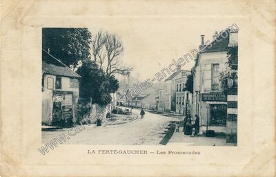 Carte postale ancienne Les Promenades — La Ferté-Gaucher (Seine-et-Marne)