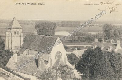 Carte postale ancienne L'Eglise — La Grande-Paroisse (Seine-et-Marne)
