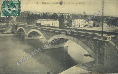 Carte postale ancienne Lagny Pomponne — Lagny-sur-Marne (Seine-et-Marne)