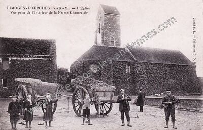 Carte postale ancienne L'Église — Limoges-Fourches (Seine-et-Marne)