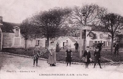 Carte postale ancienne La Place — Limoges-Fourches (Seine-et-Marne)