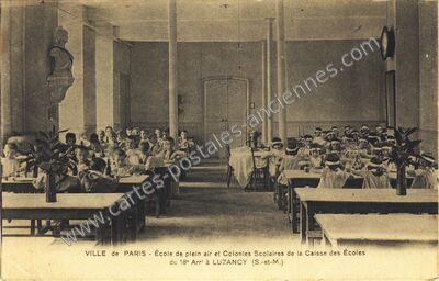 Carte postale ancienne École de plein air et Colonies Scolaires de la Caisse des Écoles — Luzancy (Seine-et-Marne)