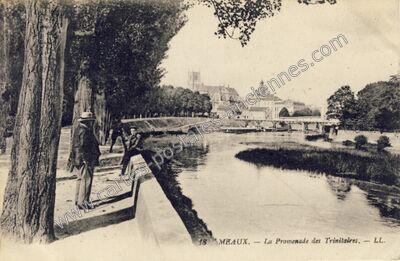 Carte postale ancienne La Promenade des Trinitaires — Meaux (Seine-et-Marne)