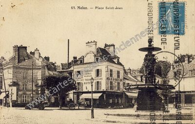 Carte postale ancienne Place Saint-Jean — Melun (Seine-et-Marne)
