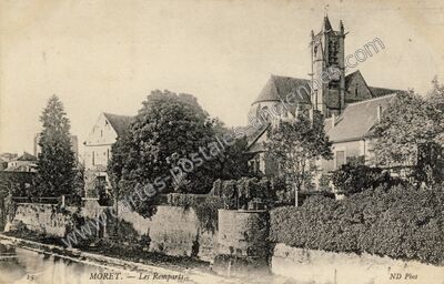 Carte postale ancienne Les Remparts — Moret-sur-Loing (Seine-et-Marne)