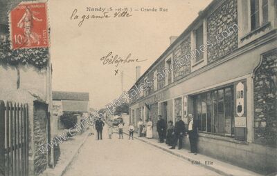 Carte postale ancienne Grande Rue — Nandy (Seine-et-Marne)