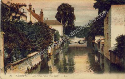 Carte postale ancienne Les Petits Fossés et le Sully — Nemours (Seine-et-Marne)