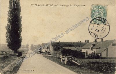 Carte postale ancienne L'Auberge de l'Espérance — Noyen-sur-Seine (Seine-et-Marne)