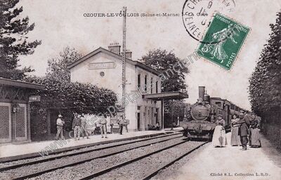 Carte postale ancienne La Gare — Ozouer-le-Voulgis (Seine-et-Marne)