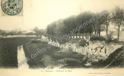 Carte postale ancienne Rempart du Midi — Provins (Seine-et-Marne)