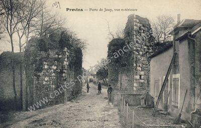 Carte postale ancienne Porte de Jouy, vue extérieure — Provins (Seine-et-Marne)