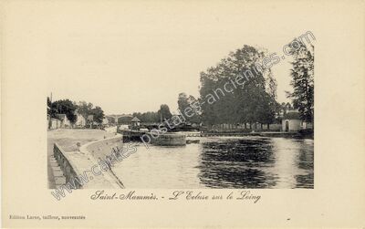 Carte postale ancienne L'Écluse sur le Loing — Saint-Mammès (Seine-et-Marne)