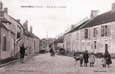 Carte postale ancienne Rue du Jeu de Paume — Saint-Méry (Seine-et-Marne)