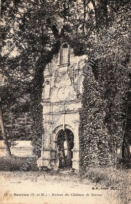 Carte postale ancienne Ruines du Château de Servon — Servon (Seine-et-Marne)