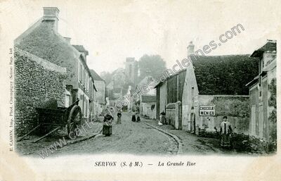 Carte postale ancienne La Grande Rue — Servon (Seine-et-Marne)