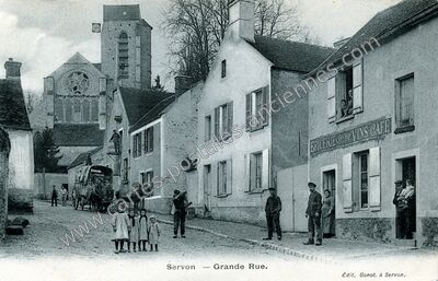 Carte postale ancienne Grande Rue — Servon (Seine-et-Marne)