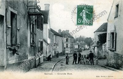 Carte postale ancienne Grande Rue — Servon (Seine-et-Marne)