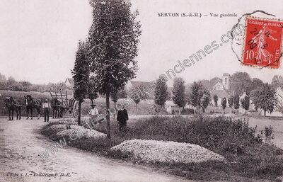 Carte postale ancienne Vue générale — Servon (Seine-et-Marne)