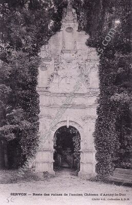 Carte postale ancienne Reste des ruines de l'ancien Château d'Arnay-le-Duc — Servon (Seine-et-Marne)