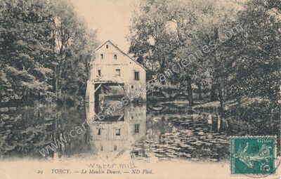 Carte postale ancienne Le Moulin Douve — Torcy (Seine-et-Marne)