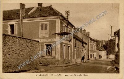 Carte postale ancienne La Grande Rue — Villecerf (Seine-et-Marne)