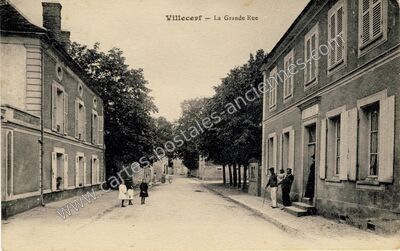 Carte postale ancienne La Grande Rue — Villecerf (Seine-et-Marne)