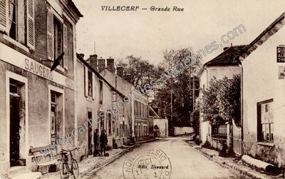 Carte postale ancienne Grande Rue — Villecerf (Seine-et-Marne)