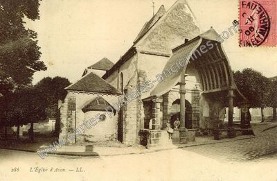 Carte postale ancienne L'Église — Avon (Seine-et-Marne)