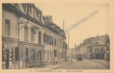 Carte postale ancienne Rue Jean-Jaurès — Villeparisis (Seine-et-Marne)