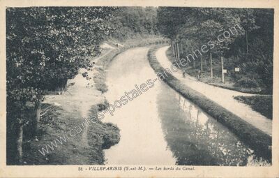 Carte postale ancienne Les bords du Canal — Villeparisis (Seine-et-Marne)