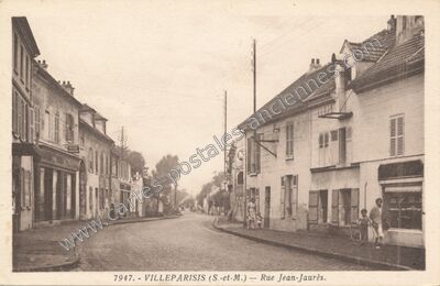 Carte postale ancienne Rue Jean-Jaurès — Villeparisis (Seine-et-Marne)