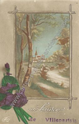 Carte postale ancienne Un baiser — Villeparisis (Seine-et-Marne)