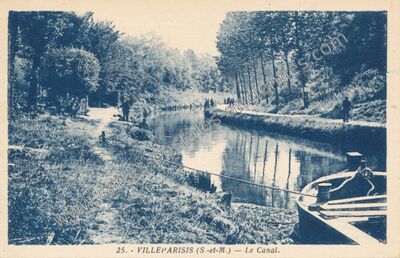 Carte postale ancienne Le Canal — Villeparisis (Seine-et-Marne)