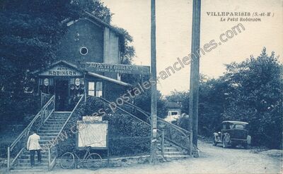 Carte postale ancienne Au Petit Robinson, Jardins et Bosquets — Villeparisis (Seine-et-Marne)