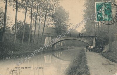 Carte postale ancienne Pont de Mitry — Villeparisis (Seine-et-Marne)