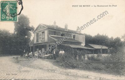 Carte postale ancienne Le Restaurant du Pont — Villeparisis (Seine-et-Marne)