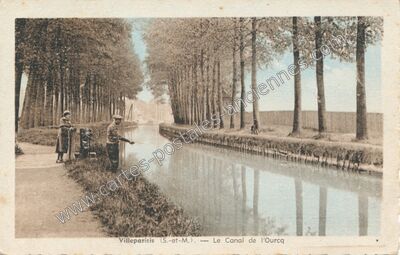Carte postale ancienne Le Canal de l'Ourcq — Villeparisis (Seine-et-Marne)
