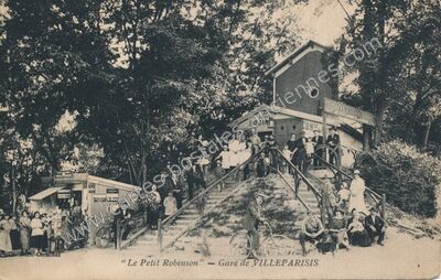 Carte postale ancienne Le Petit Robinson — Gare — Villeparisis (Seine-et-Marne)