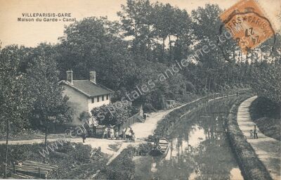 Carte postale ancienne Maison du Garde - Canal — Villeparisis (Seine-et-Marne)