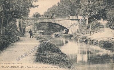 Carte postale ancienne Pont de Mitry - Canal de l'Ourcq — Villeparisis (Seine-et-Marne)