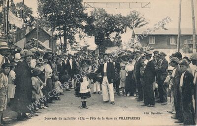 Carte postale ancienne Fête de la Gare — Villeparisis (Seine-et-Marne)