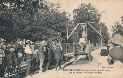 Carte postale ancienne Jeu du Baquet - Boulevard Maritime — Villeparisis (Seine-et-Marne)