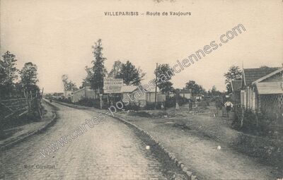Carte postale ancienne Route de Vaujours — Villeparisis (Seine-et-Marne)