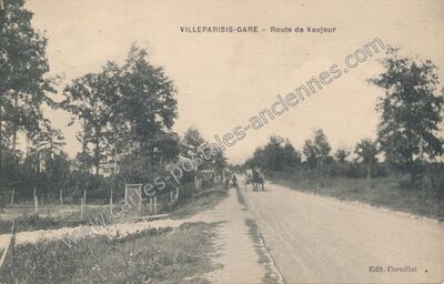 Carte postale ancienne Route de Vaujour — Villeparisis (Seine-et-Marne)