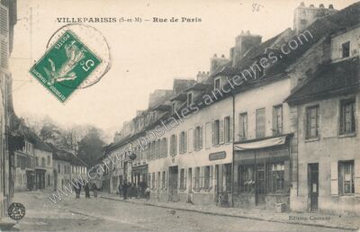 Carte postale ancienne Rue de Paris — Villeparisis (Seine-et-Marne)